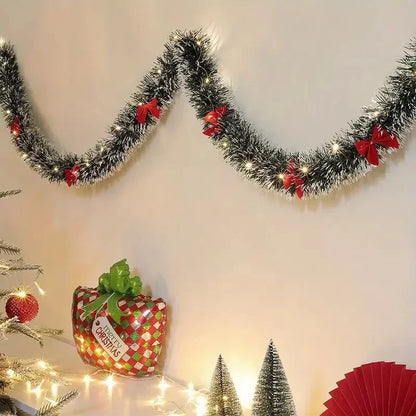 2m Christmas Tinsel Garland LED Light
