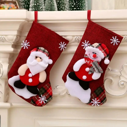 Santa and Elk Christmas Gift Stockings