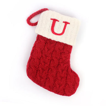 Red Knitted Christmas Socks