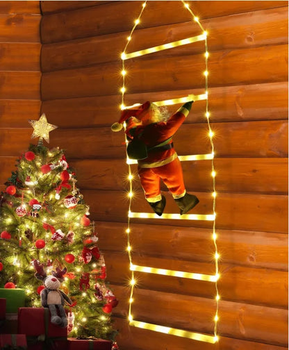 LED Santa Claus Climbing Ladder Light
