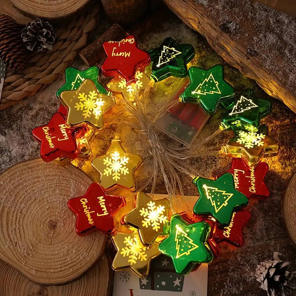 Christmas Balls Star Fairy String Lights Garland