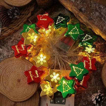Christmas Balls Star Fairy String Lights Garland