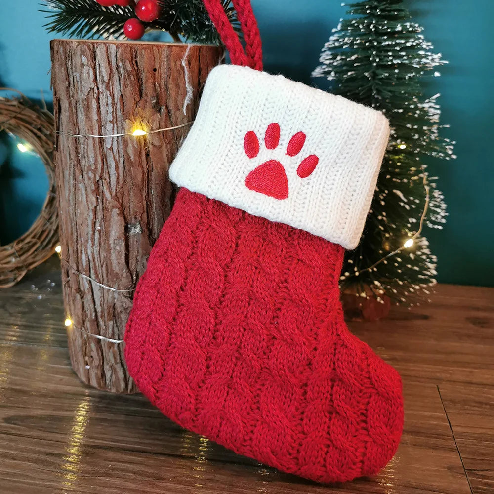 Red Knitted Christmas Socks