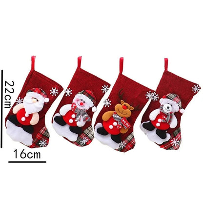 Santa and Elk Christmas Gift Stockings