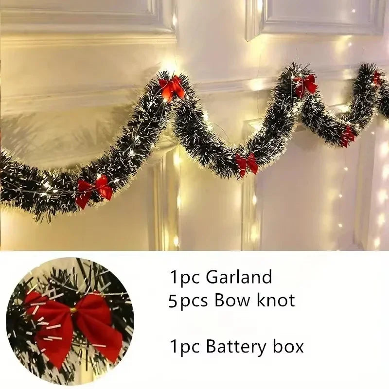 2m Christmas Tinsel Garland LED Light