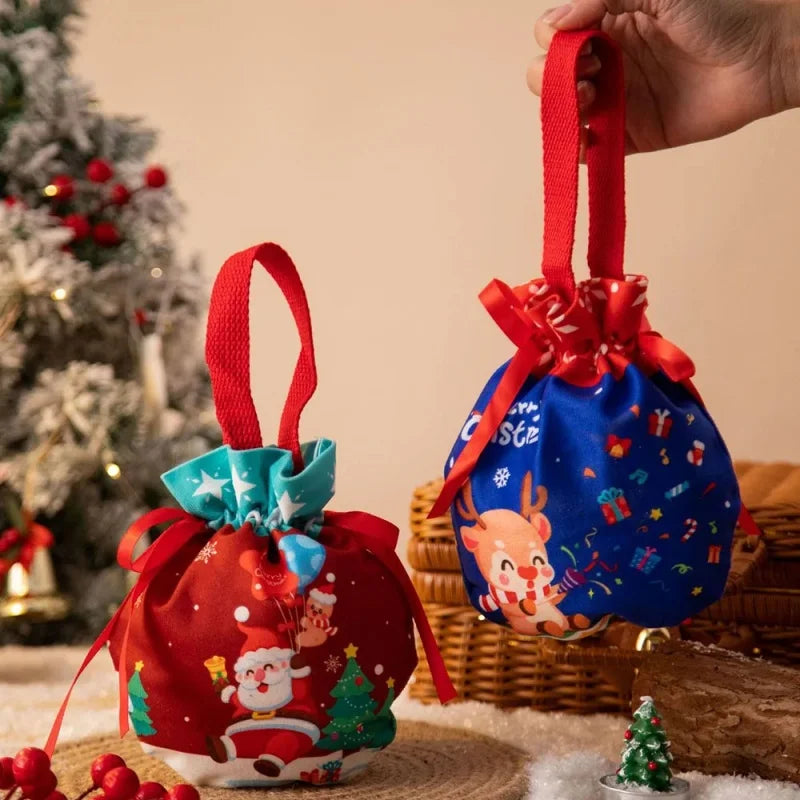 Christmas Drawstring Gift Bags