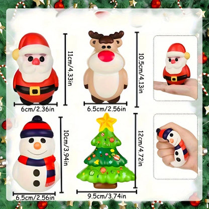 4-Pack Christmas Squishy Toys