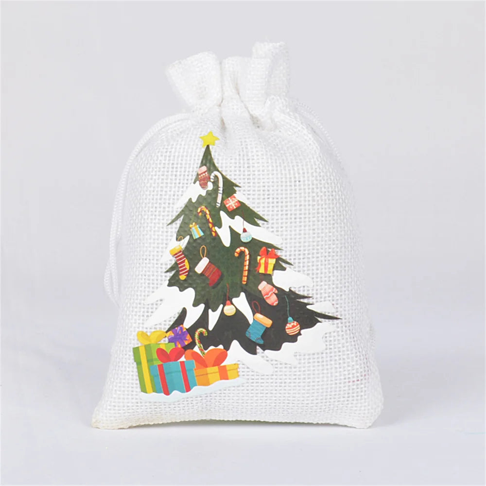 Linen Cotton Christmas Gift Bags