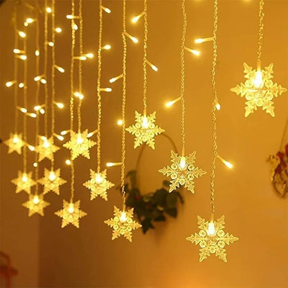 3.2M Snowflake LED Curtain String Lights