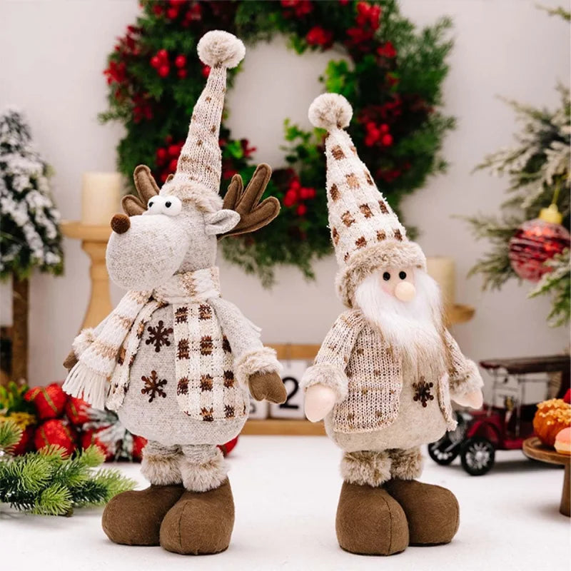 Adjustable Santa Snowman Reindeer Plush Dolls
