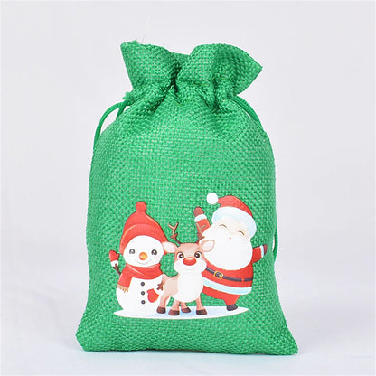 Linen Cotton Christmas Gift Bags
