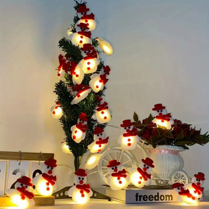 Plush Snowman LED String Lights