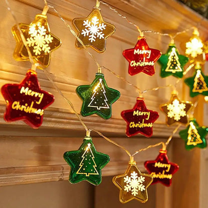 Christmas Balls Star Fairy String Lights Garland
