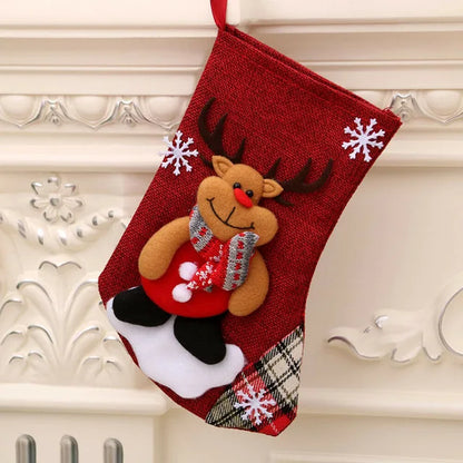Santa and Elk Christmas Gift Stockings