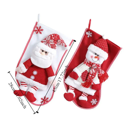 Durable Knitted Santa Claus Christmas Stockings