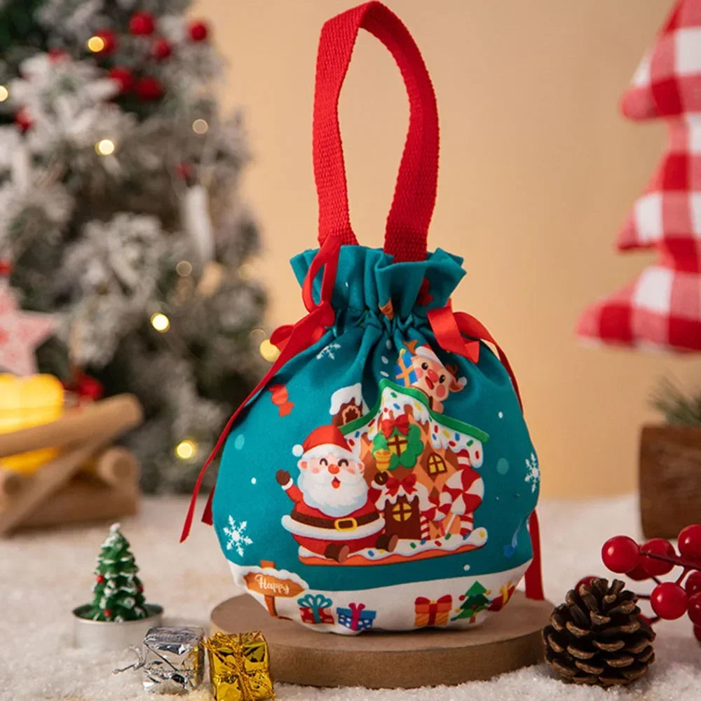 Christmas Drawstring Gift Bags