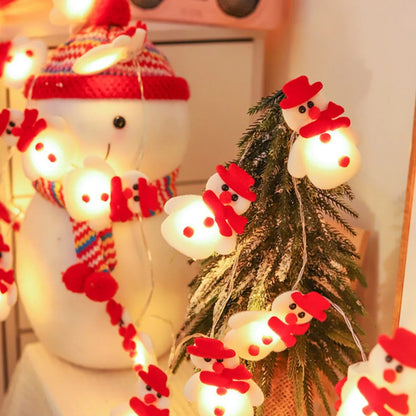 Plush Snowman LED String Lights