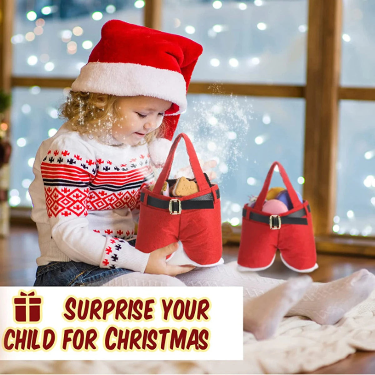 6-Pack Santa Shorts Gift Bags