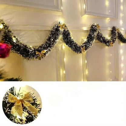 2m Christmas Tinsel Garland LED Light