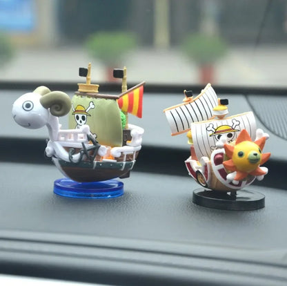 One Piece Thousand Sunny and Going Merry Mini Ship Figures