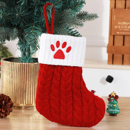 Red Knitted Christmas Socks