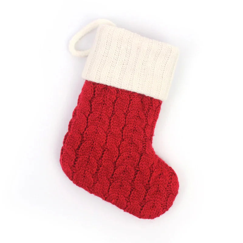Red Knitted Christmas Socks