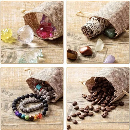 Linen Cotton Christmas Gift Bags