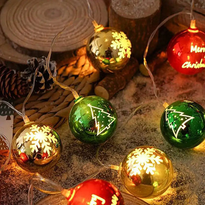 Christmas Balls Star Fairy String Lights Garland