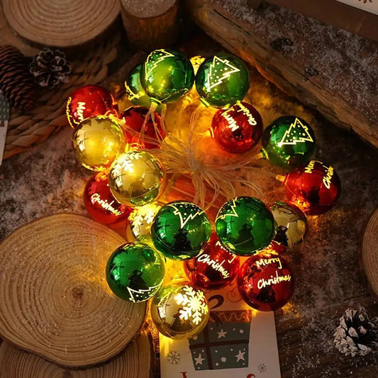 Christmas Balls Star Fairy String Lights Garland