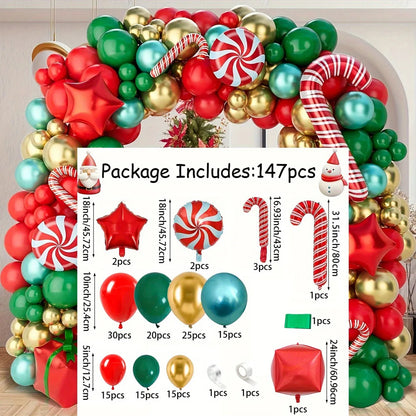 137PCS Christmas Balloon Arch Set