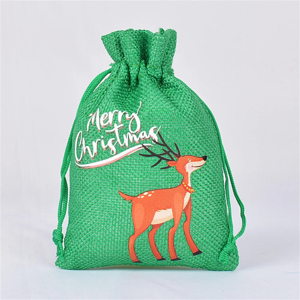Linen Cotton Christmas Gift Bags