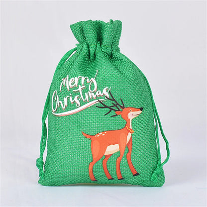 Linen Cotton Christmas Gift Bags