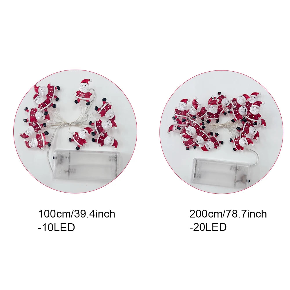 Santa Snowman Christmas LED String Lights