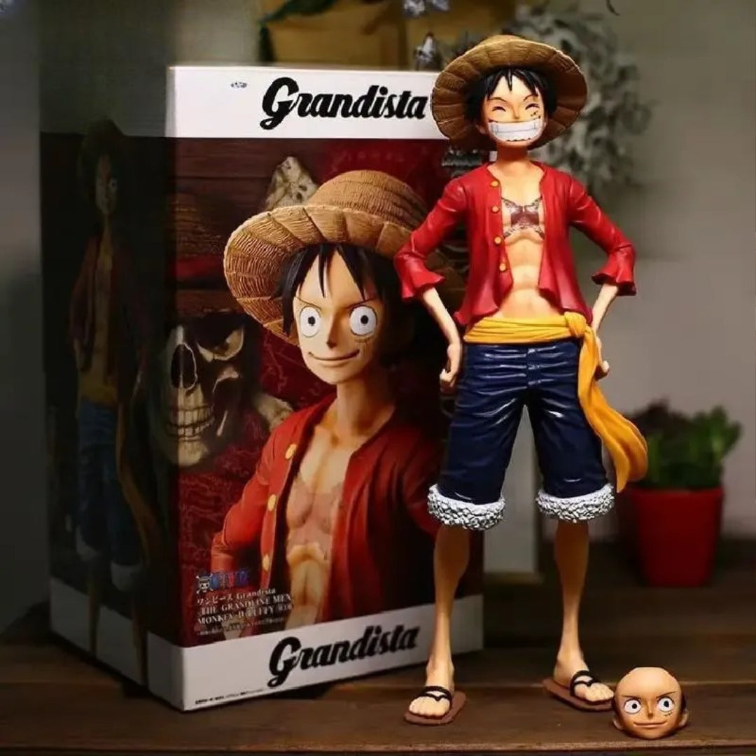 28cm One Piece Luffy Three Face Changing Action Figure