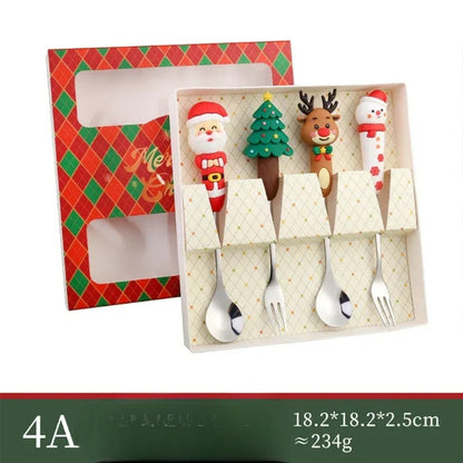 Stainless Steel Christmas Cutlery Set