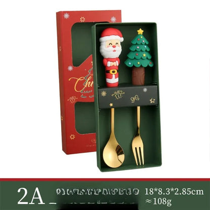 Stainless Steel Christmas Cutlery Set