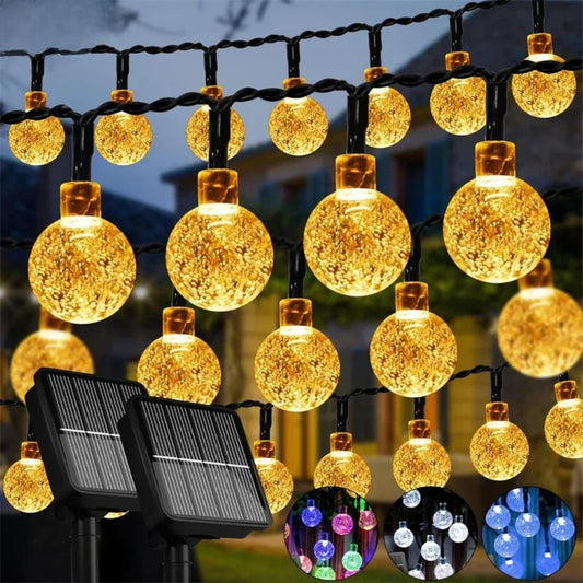 Solar Crystal Globe String Lights