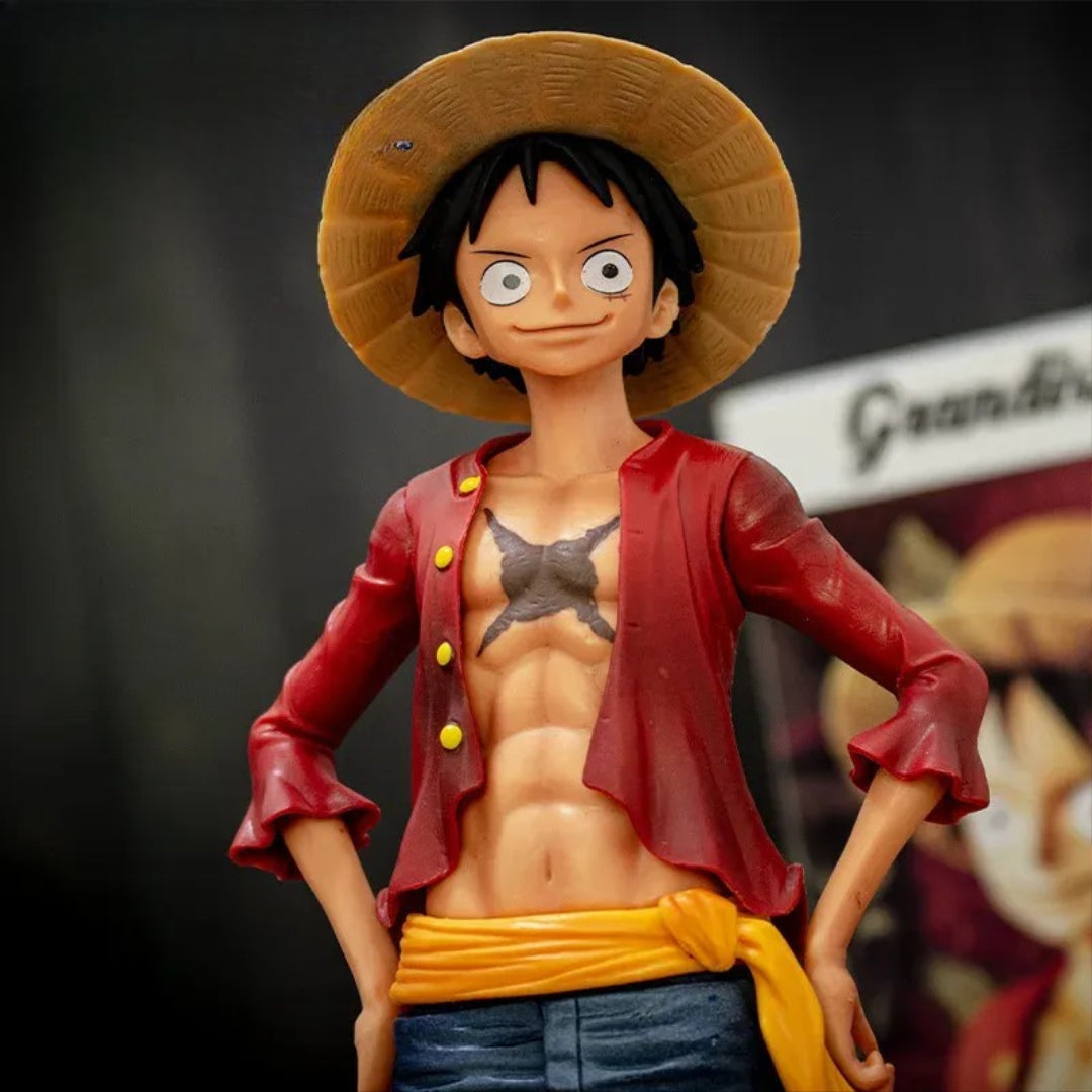 28cm One Piece Luffy Three Face Changing Action Figure