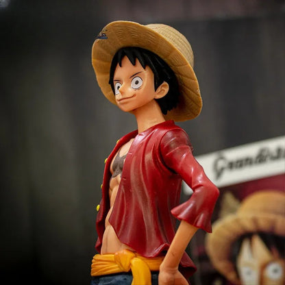 28cm One Piece Luffy Three Face Changing Action Figure